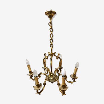 Louis XV bronze 6 lights chandelier