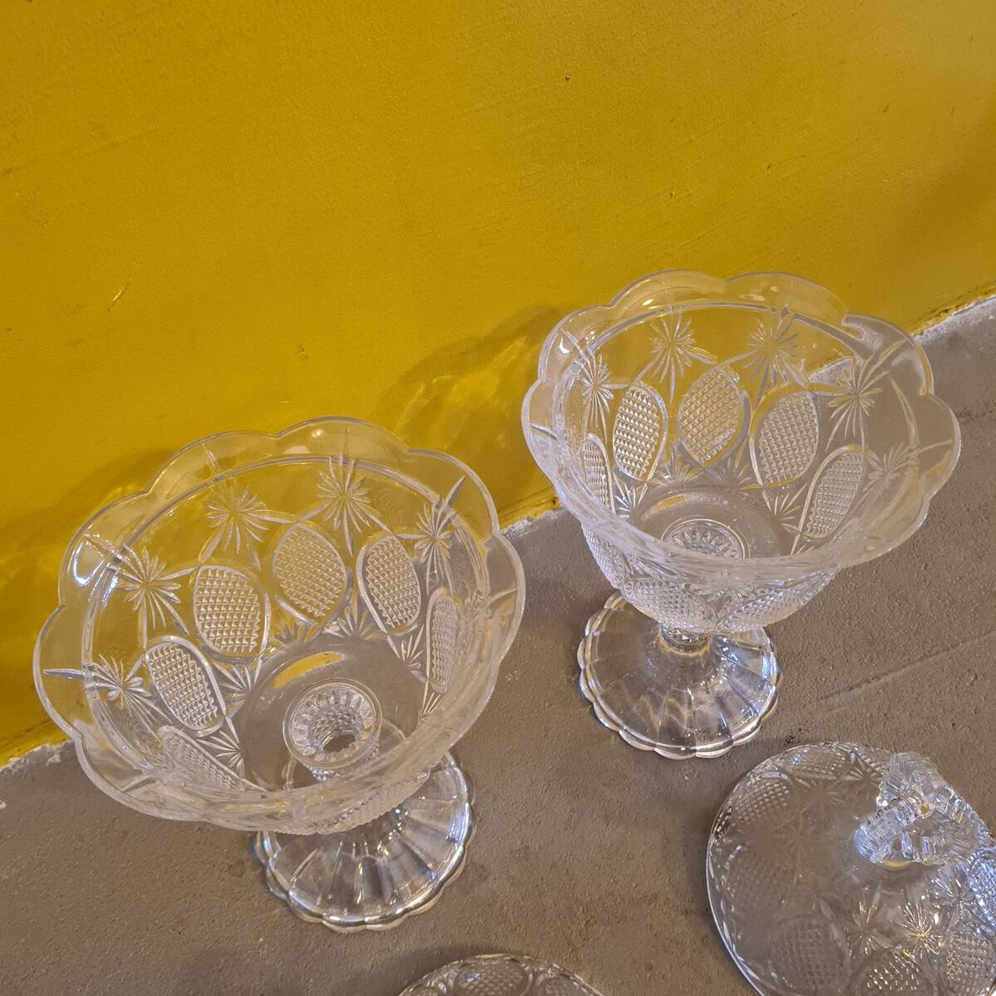 Crystal Bonbonnières From Royal Crystal Rock Italy, from the  1980s