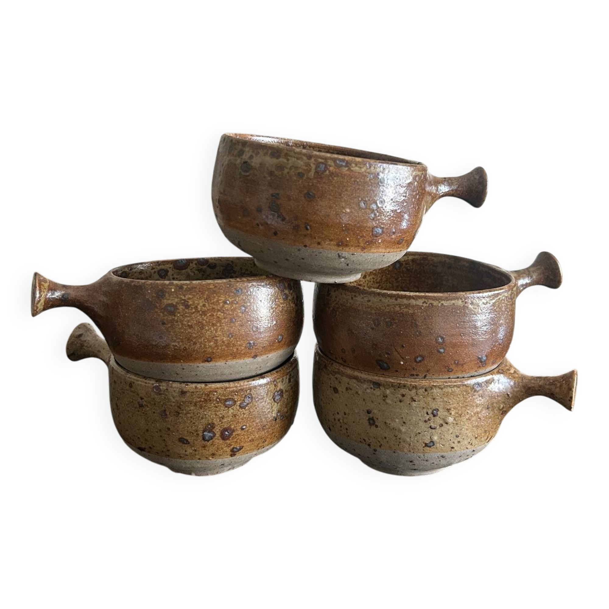 5 stoneware bowls by Charles Gaudry