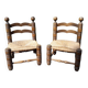 Chaise de cheminée ancienne style Charles Dudouyt années 40