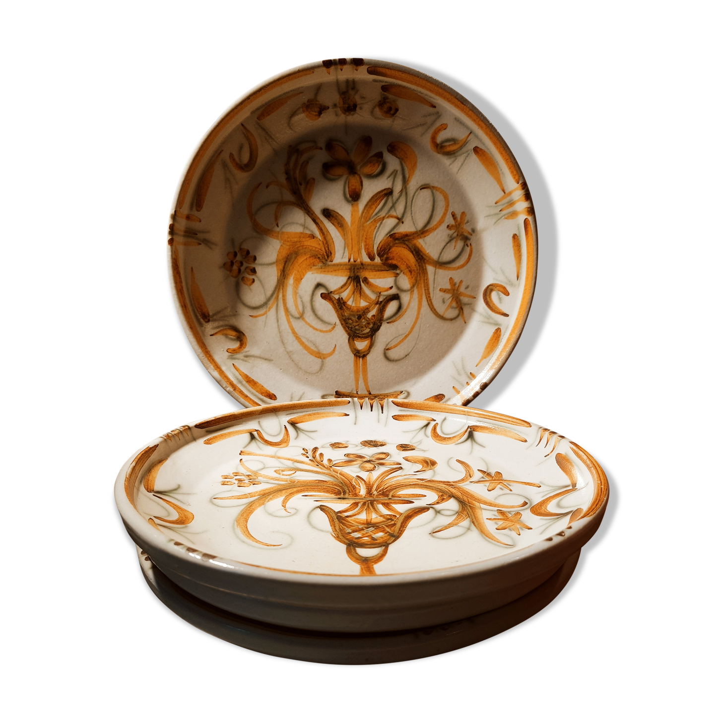 Set de 4 assiettes bretonnes en grès Keraluc
