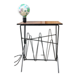 Newspaper holder with bulb