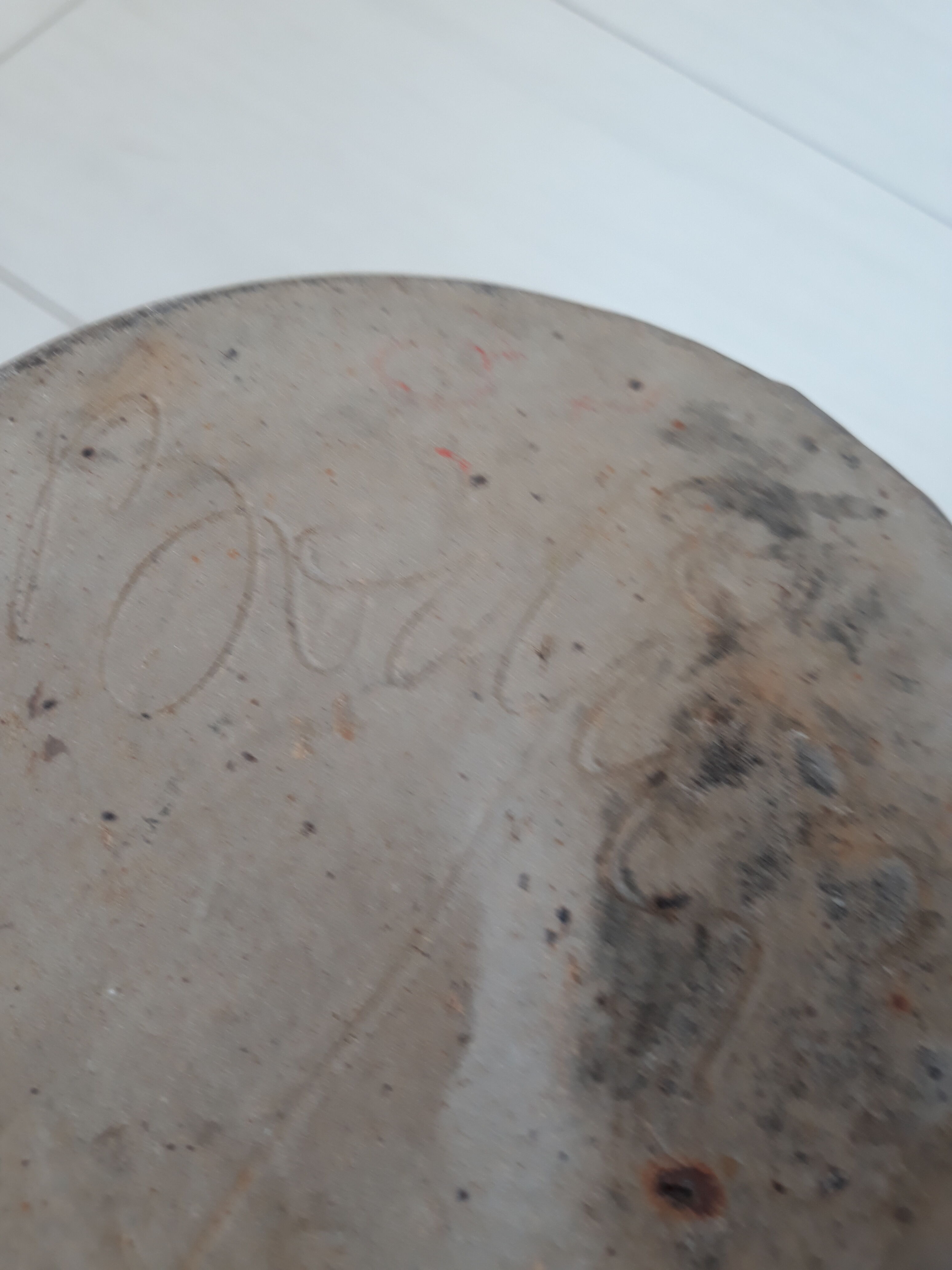 Vintage stoneware pitcher signed boutin