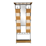 Vestiaire, portemanteau en rotin, années 70