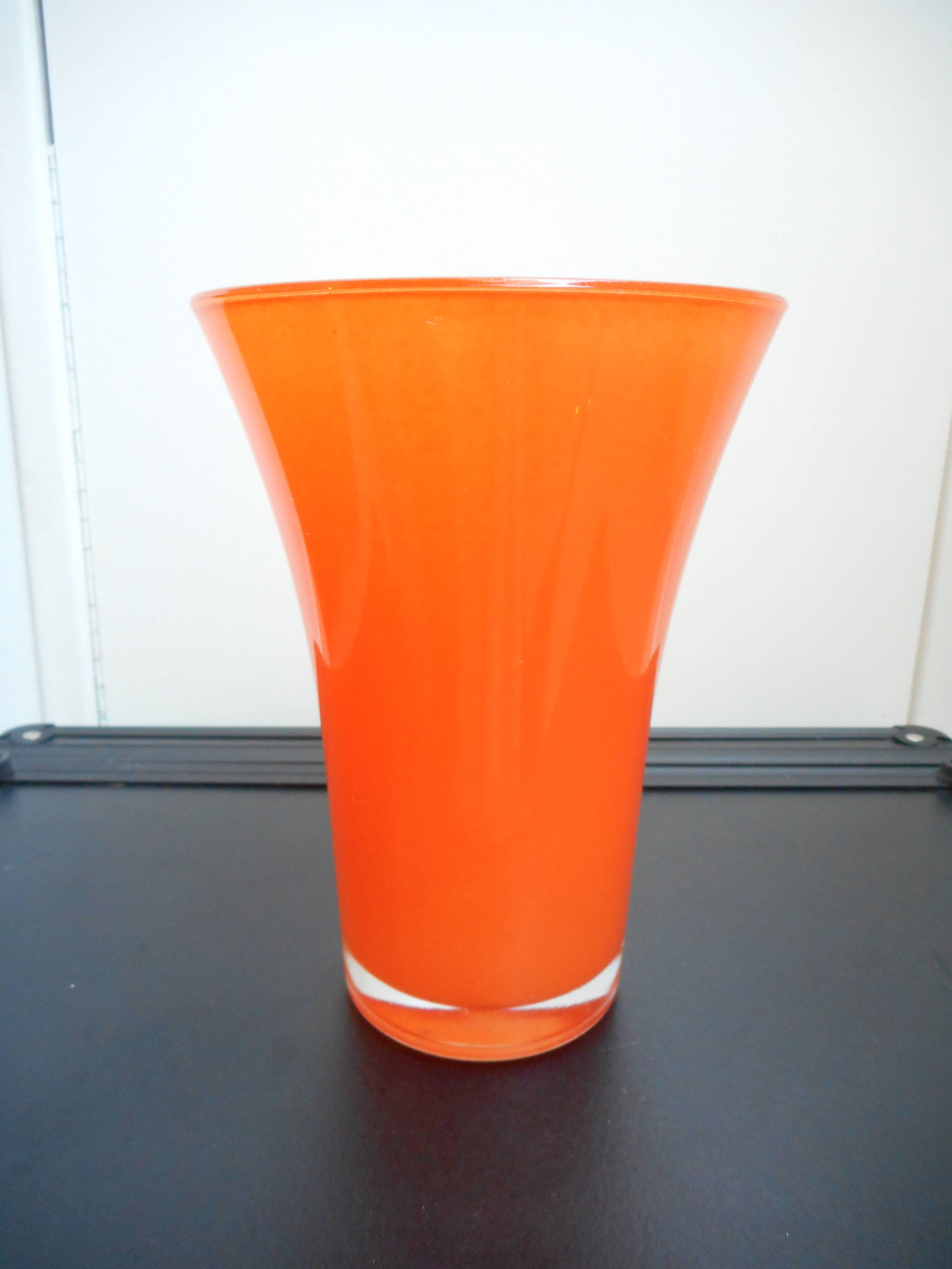 Orange vase vintage
