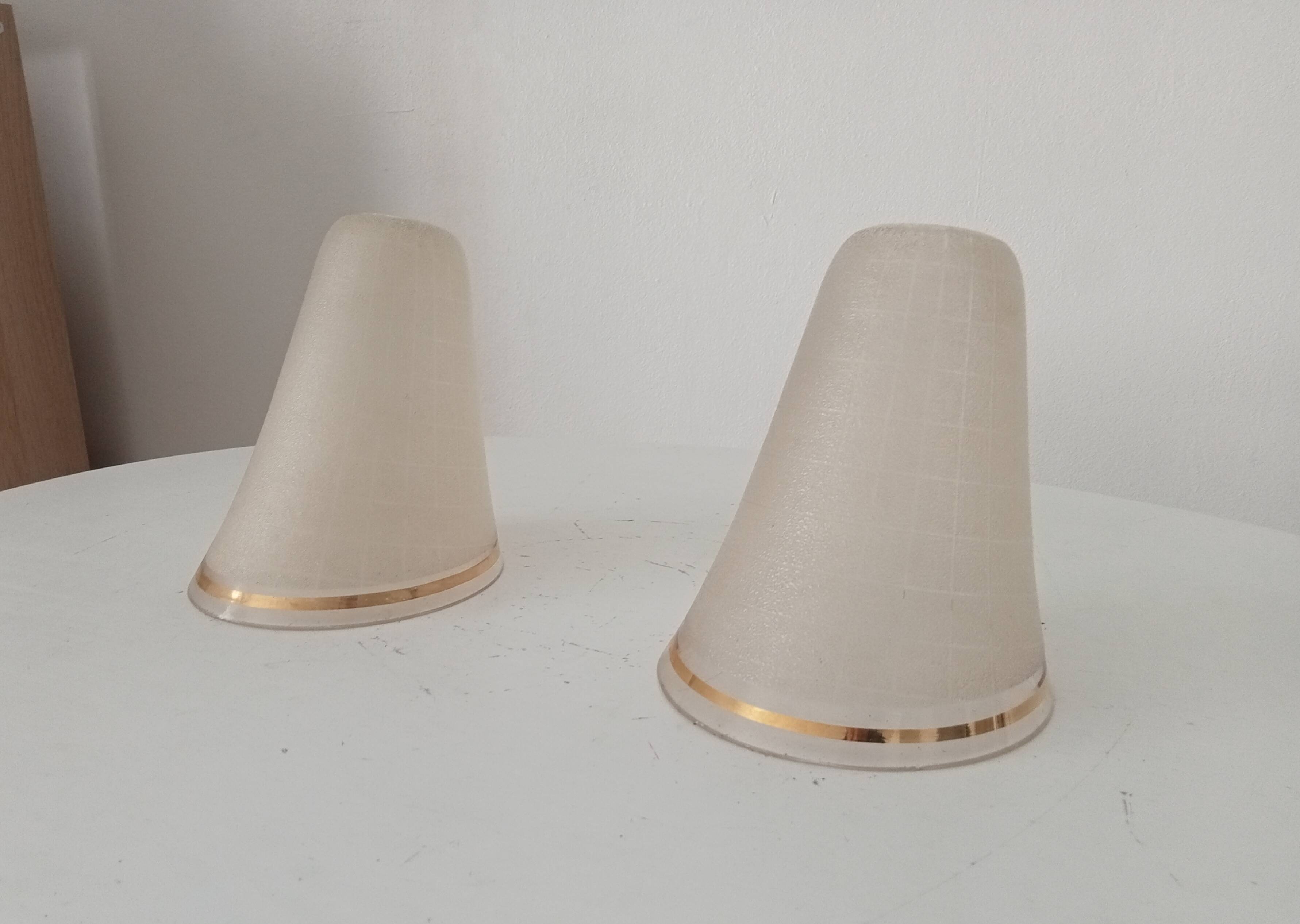 Abat jour vintage en verre granité