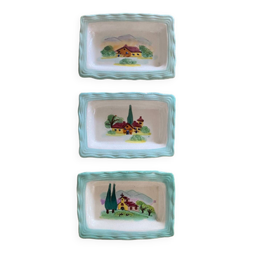Set of 3 Cerenne Vallauris ramekins
