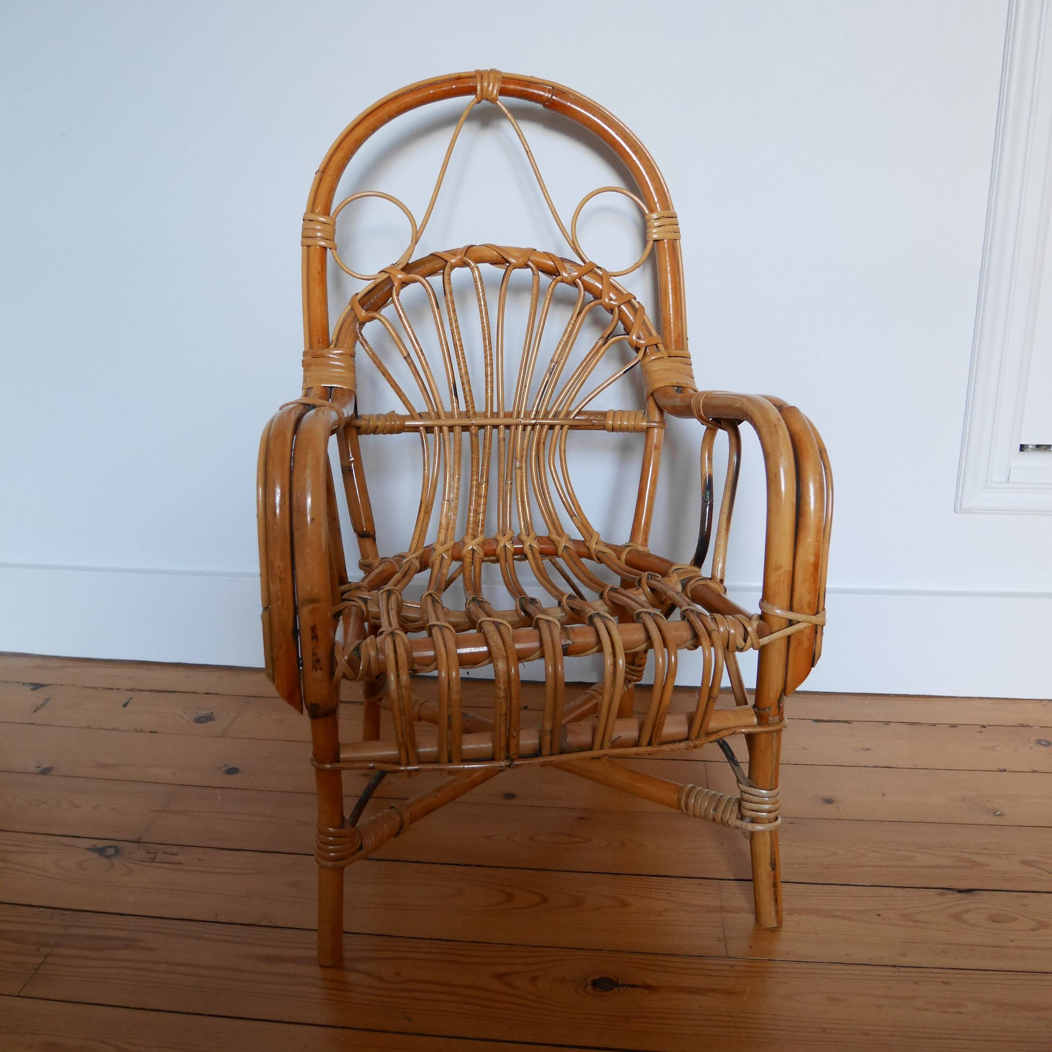 Fauteuil en rotin enfant