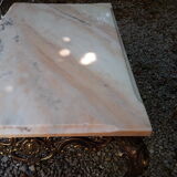 Louis XV style marble and brass coffee table