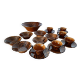 Grand vintage Sarreguemines Domino service – 19 pieces – French design