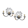 Pair of wrought iron sconces