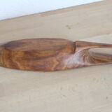 Aperitif cut or empty pocket in teak wood