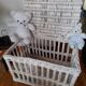 Bleached wicker trunk - toy chest
