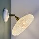 Vintage art deco wall lamp with white Clichy glass shade