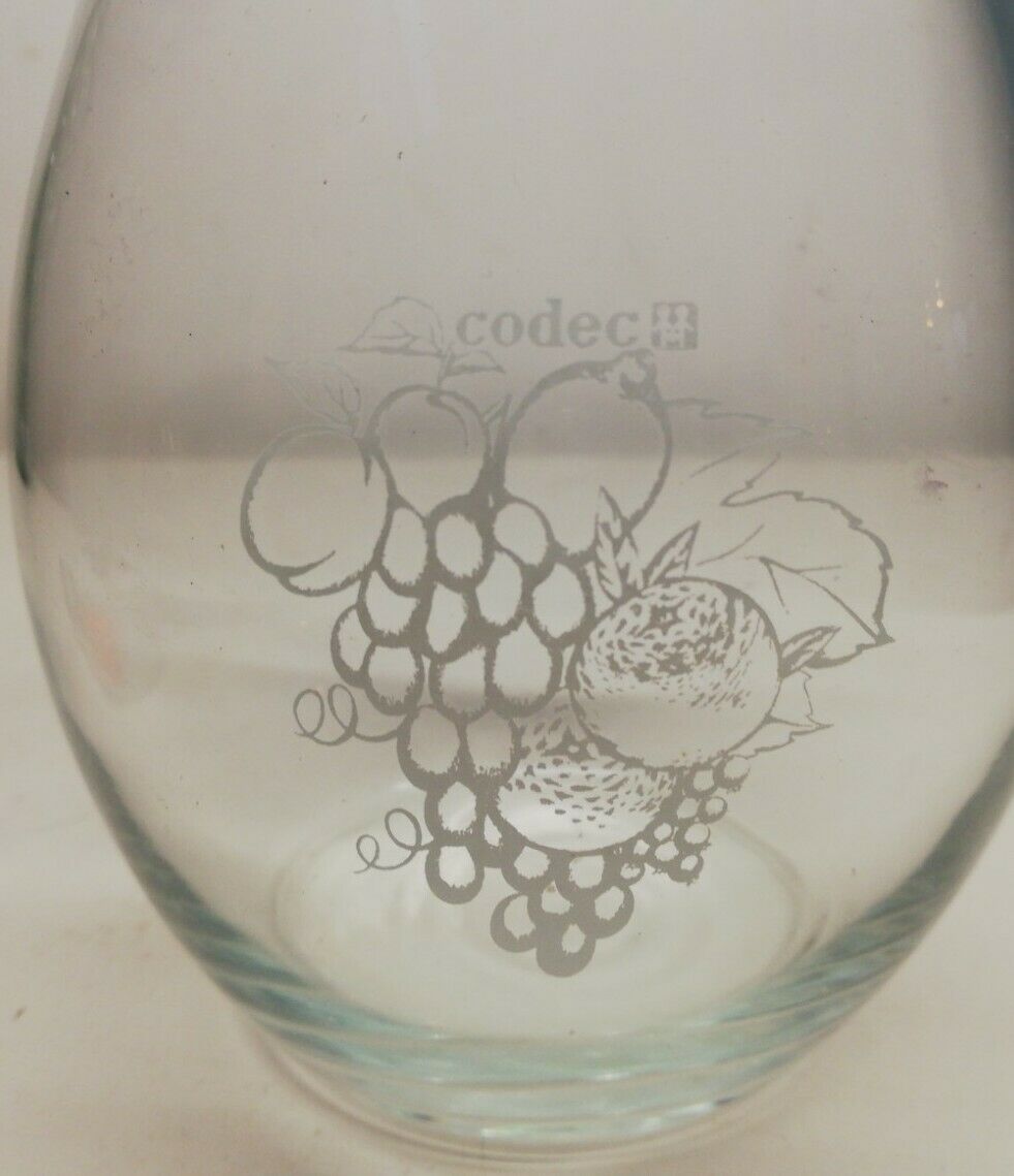 Pichet en verre Codec vintage