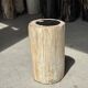Table d'appoint en bois pétrifié, écorce blanche