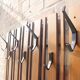 Vintage wall dressing coat hanger in Teck and Steel, Denmark, 1950s