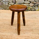 Suite of 3 mismatched tripod stools