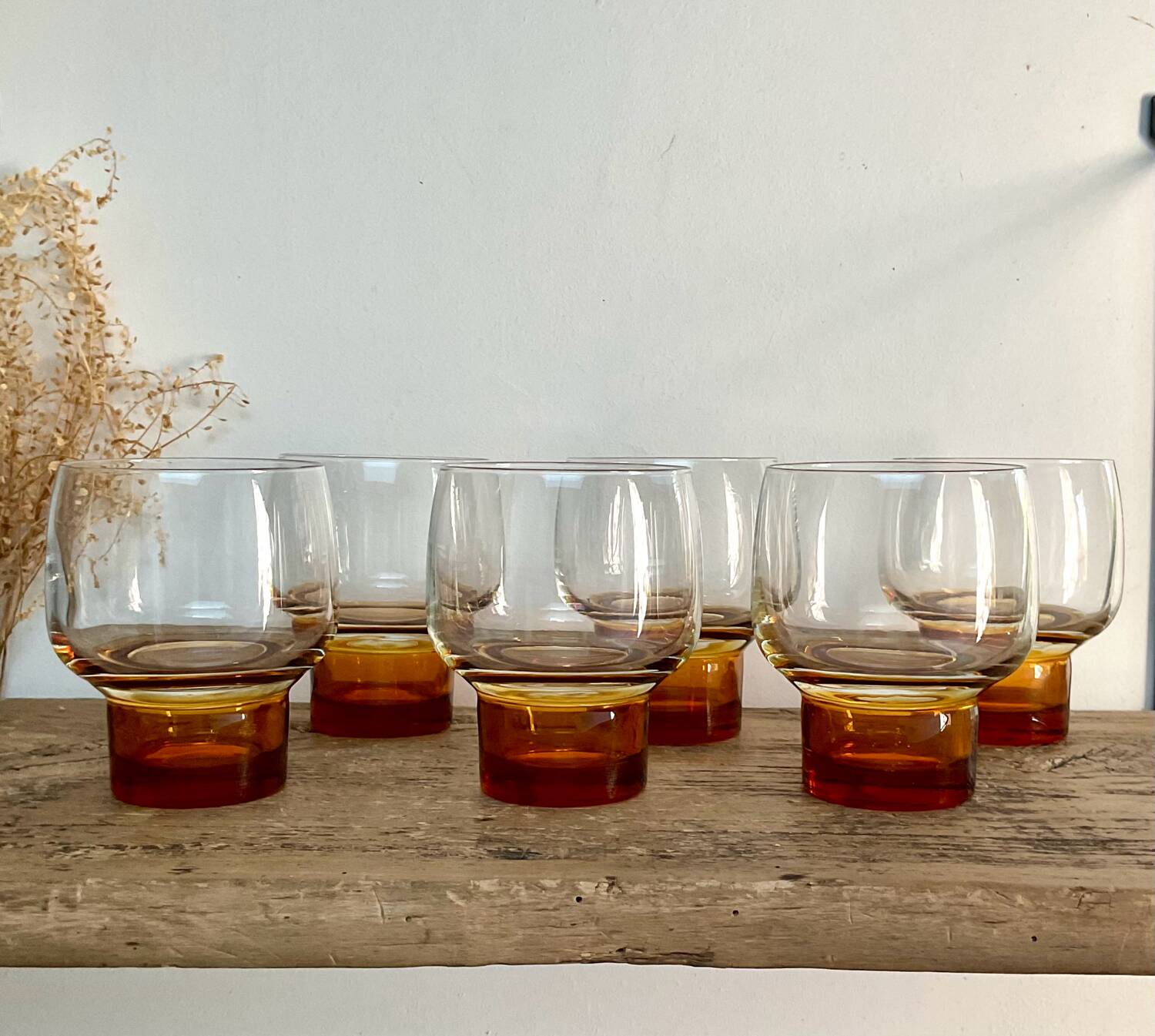 6 vintage luminarc france glasses