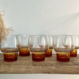 6 vintage luminarc france glasses