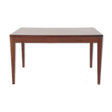 Table basse moderne scandinave de rectangle de bois de rose, années 60