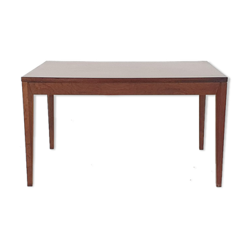 Table basse moderne scandinave de rectangle de bois de rose, années 60