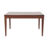 Table basse moderne scandinave de rectangle de bois de rose, années 60