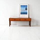 Meuble d'entrée bas scandinave en teck, années 1960