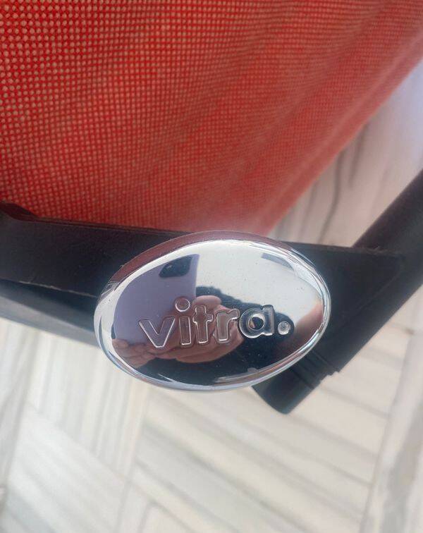 Vitra armchair and footrest set