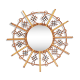 Mirror rattan Sun 59 x 59 cm