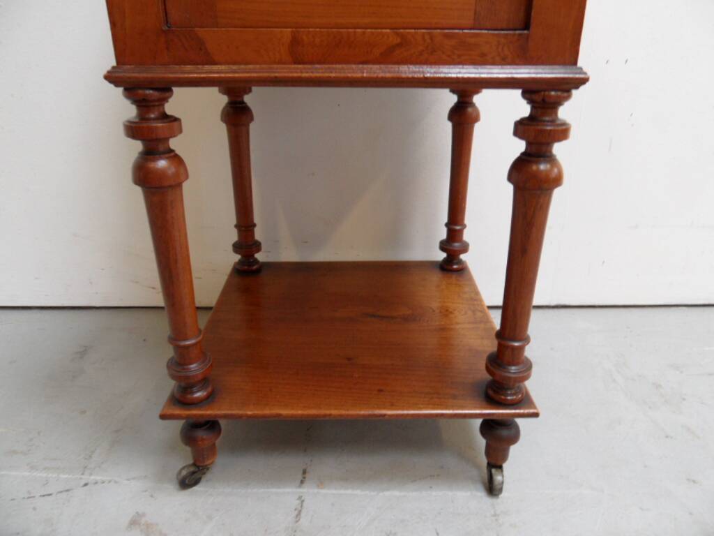 Antique nightstand with marble top