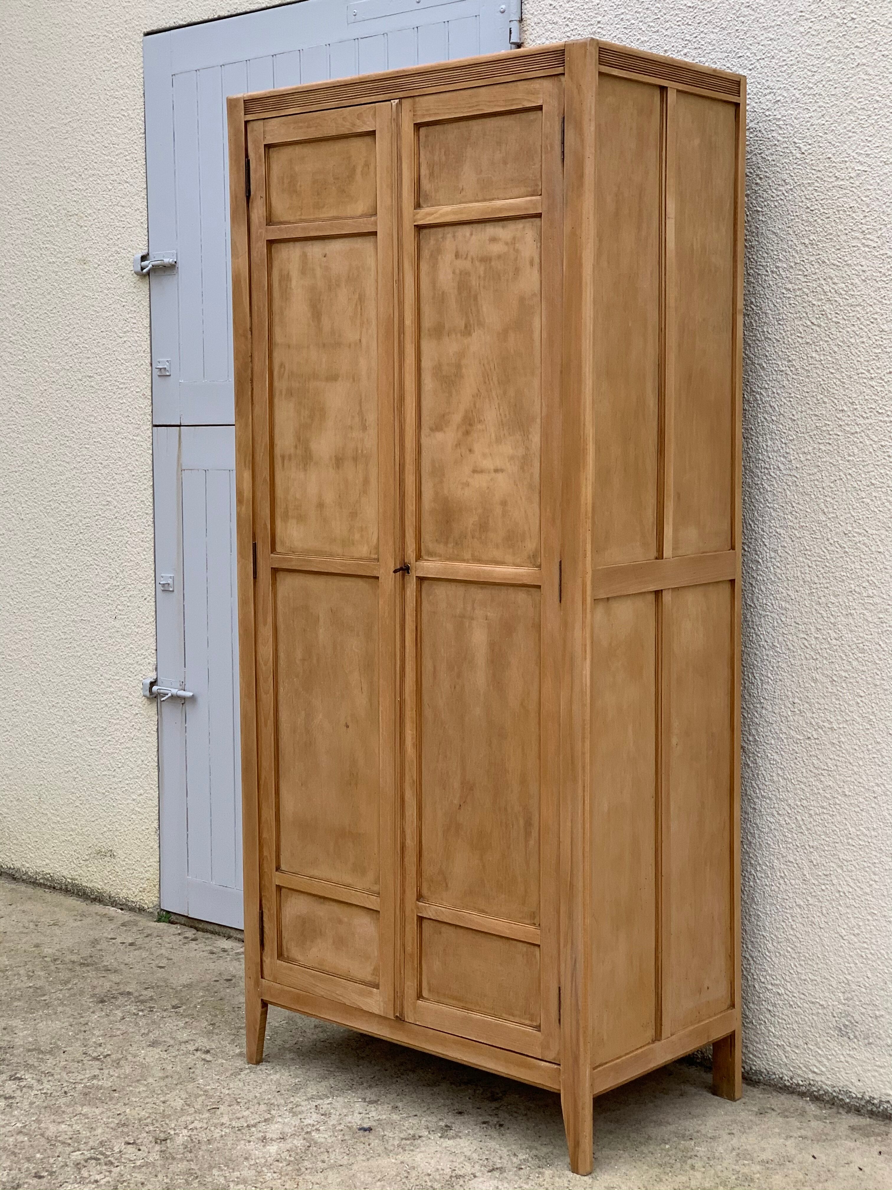 Paris raw wood cabinet 1950