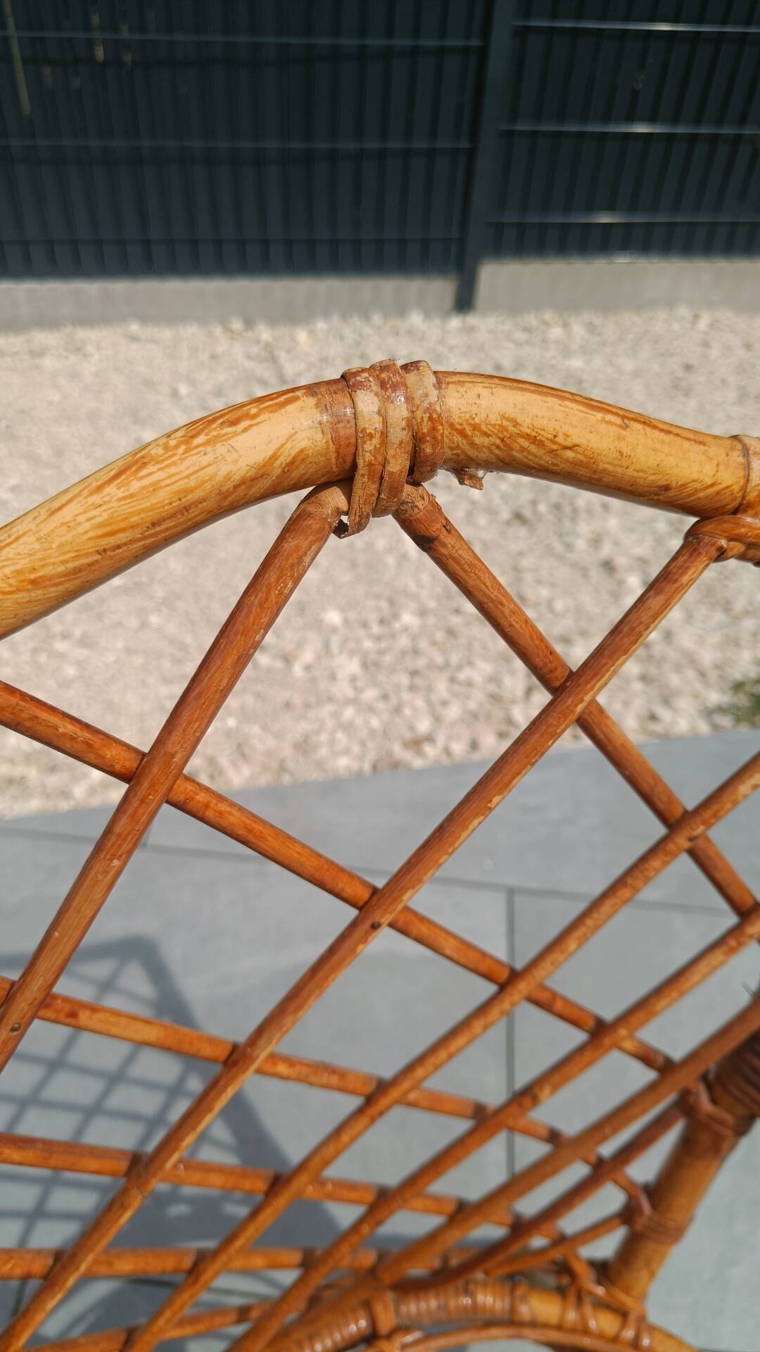 Vintage rattan chair – Louis Sognot style