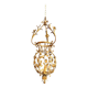 Important golden iron lantern with foliage decorations from the Baguès house.