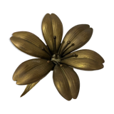 Vintage brass metal ashtray flower