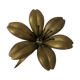 Vintage brass metal ashtray flower