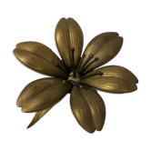 Vintage brass metal ashtray flower