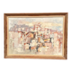 Original Swedish Oil on Panel – “Composition” by Gösta Calmayer – Signed – Dated 1961 – Vintage & Framed – 62 × 45 cm (24.4" × 17.7")