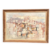 Original Swedish Oil on Panel – “Composition” by Gösta Calmayer – Signed – Dated 1961 – Vintage & Framed – 62 × 45 cm (24.4" × 17.7")