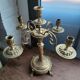 Large gilded bronze candelabrum, Louis XVI style, late 19th century – 5 lights