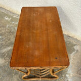 Vintage rattan magazine table