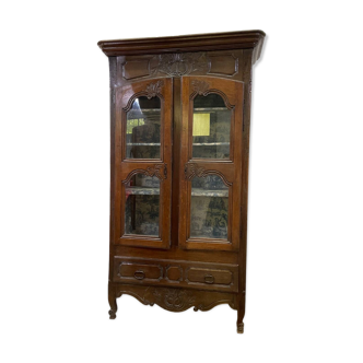 Large old wooden display case