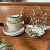 Set of two Keraluc Quimper cups and saucers