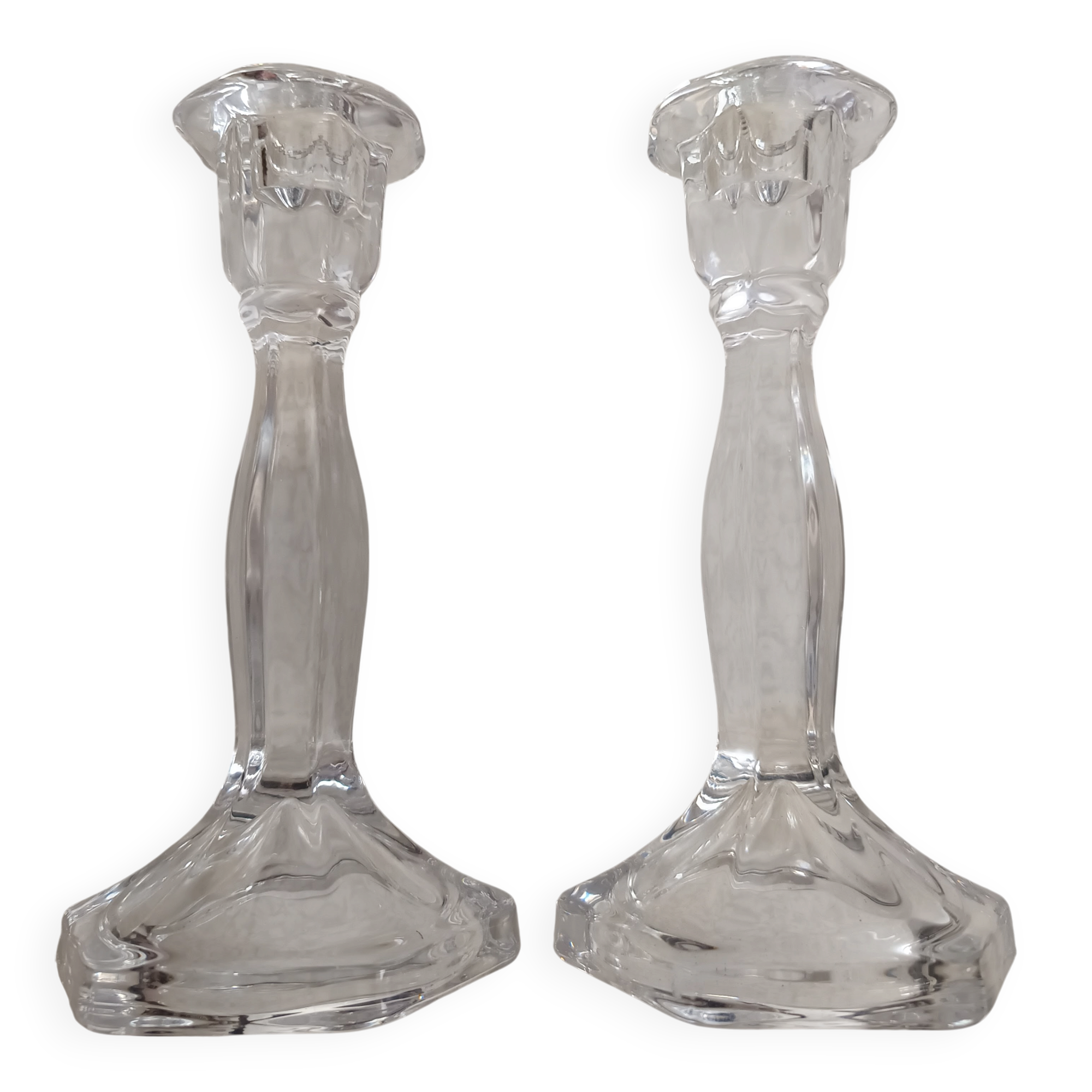 translucent glass candle holders