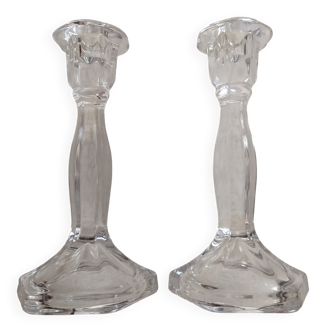 translucent glass candle holders