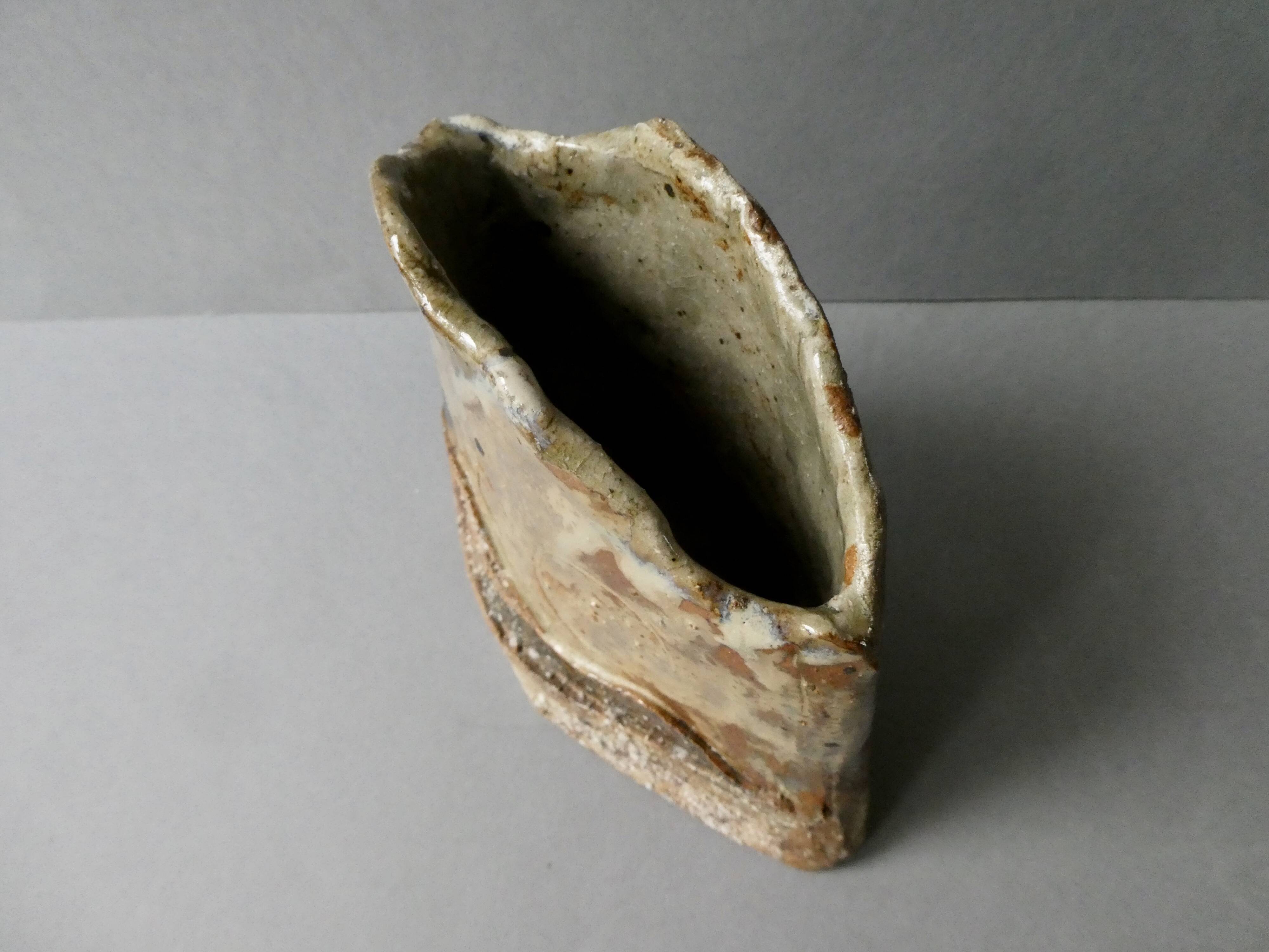 Sandstone vase by Claude Gaget, la Borne, 70s