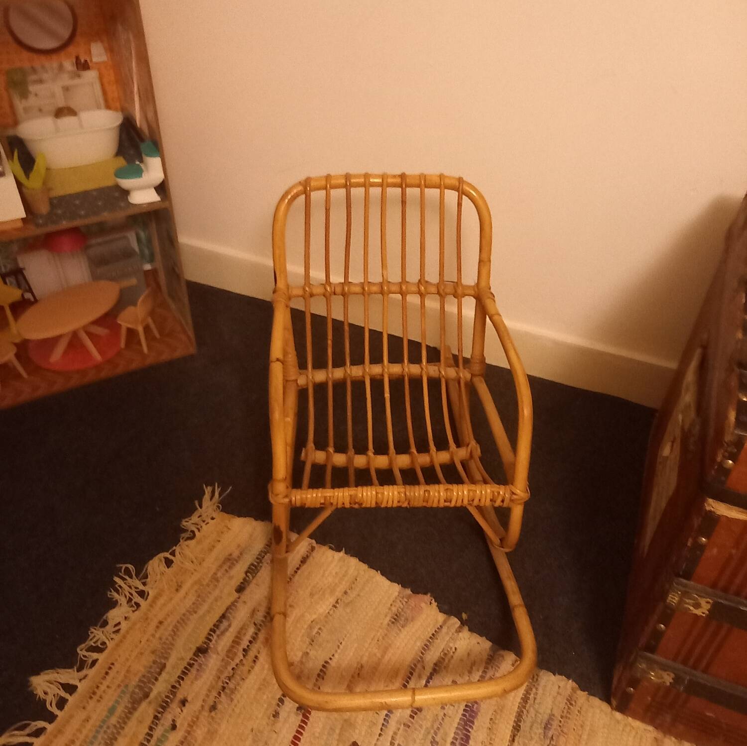 Children's rattan rocking chair