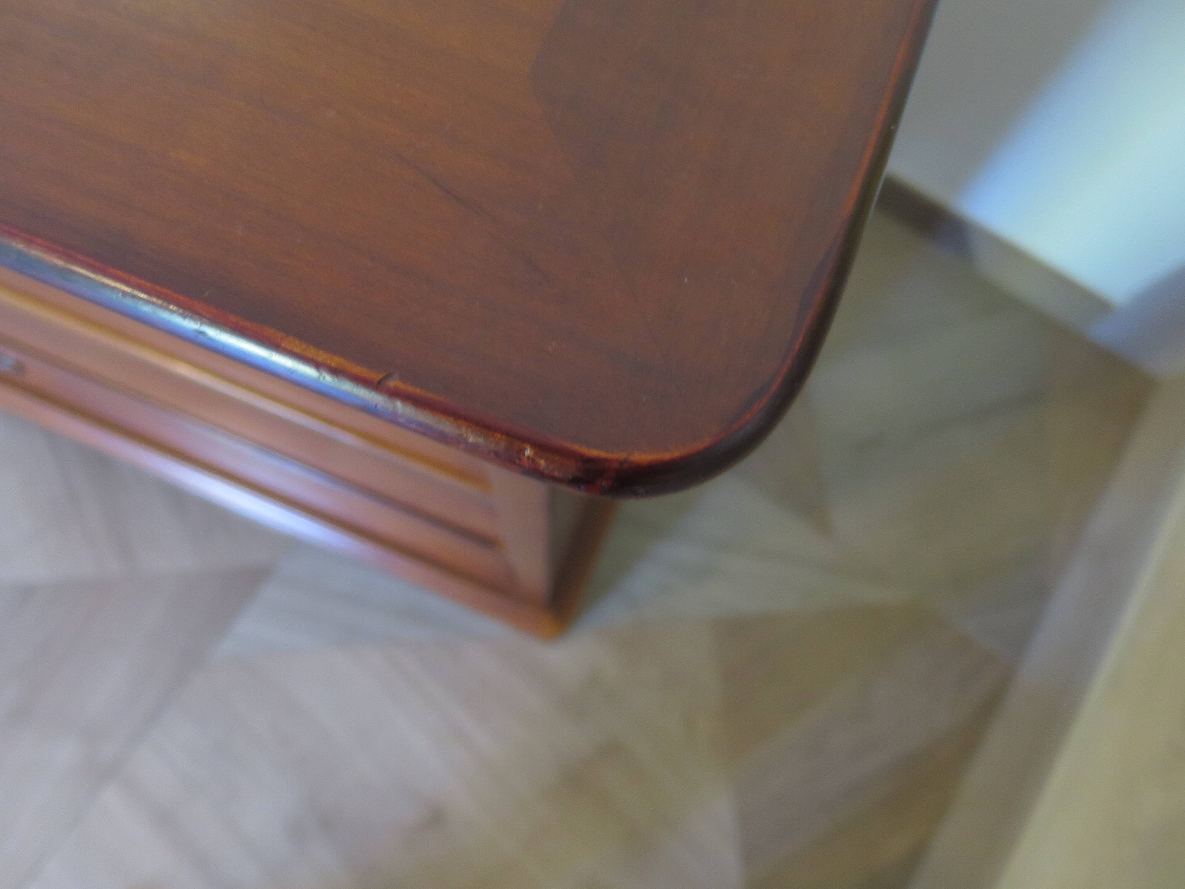 Beautiful Louis Philippe chest of drawers with 4 drawers - 3 locks - in cherry wood - 1980s