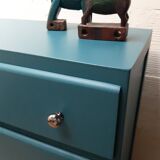 Vintage 30s dresser peacock blue