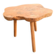 Table d'appoint bois brut style brutaliste organique